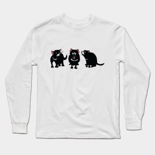 Tom, Tilly and Tarn the Tasmanian Devil Pups Long Sleeve T-Shirt